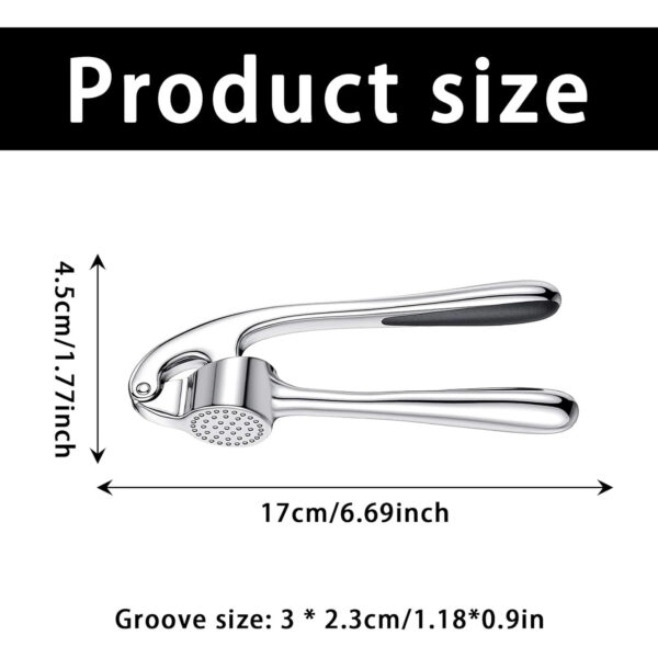 Garlic cloves before and after pressing with garlic crusher