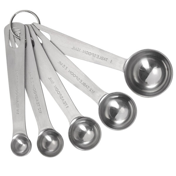 Close-up of 15ml tablespoon showing engraved measurement mark